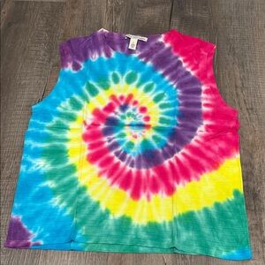 Cotton By Autumn Cashmere Multicolor Tie-Dye Tank Top